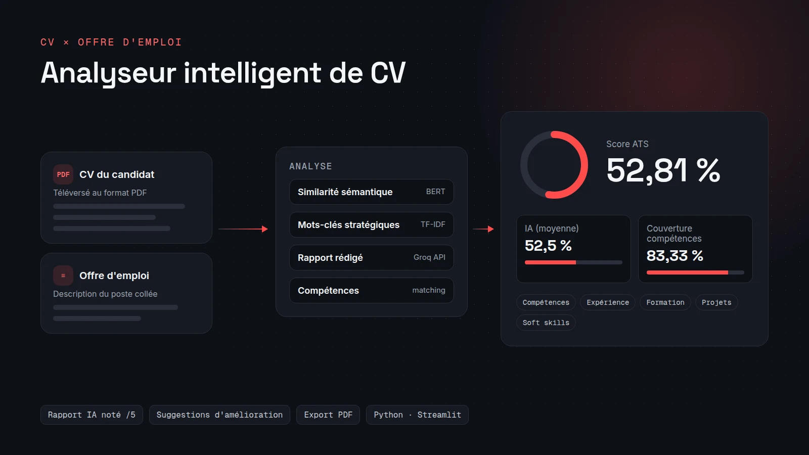 Capture d'écran de Analyseur intelligent de CV